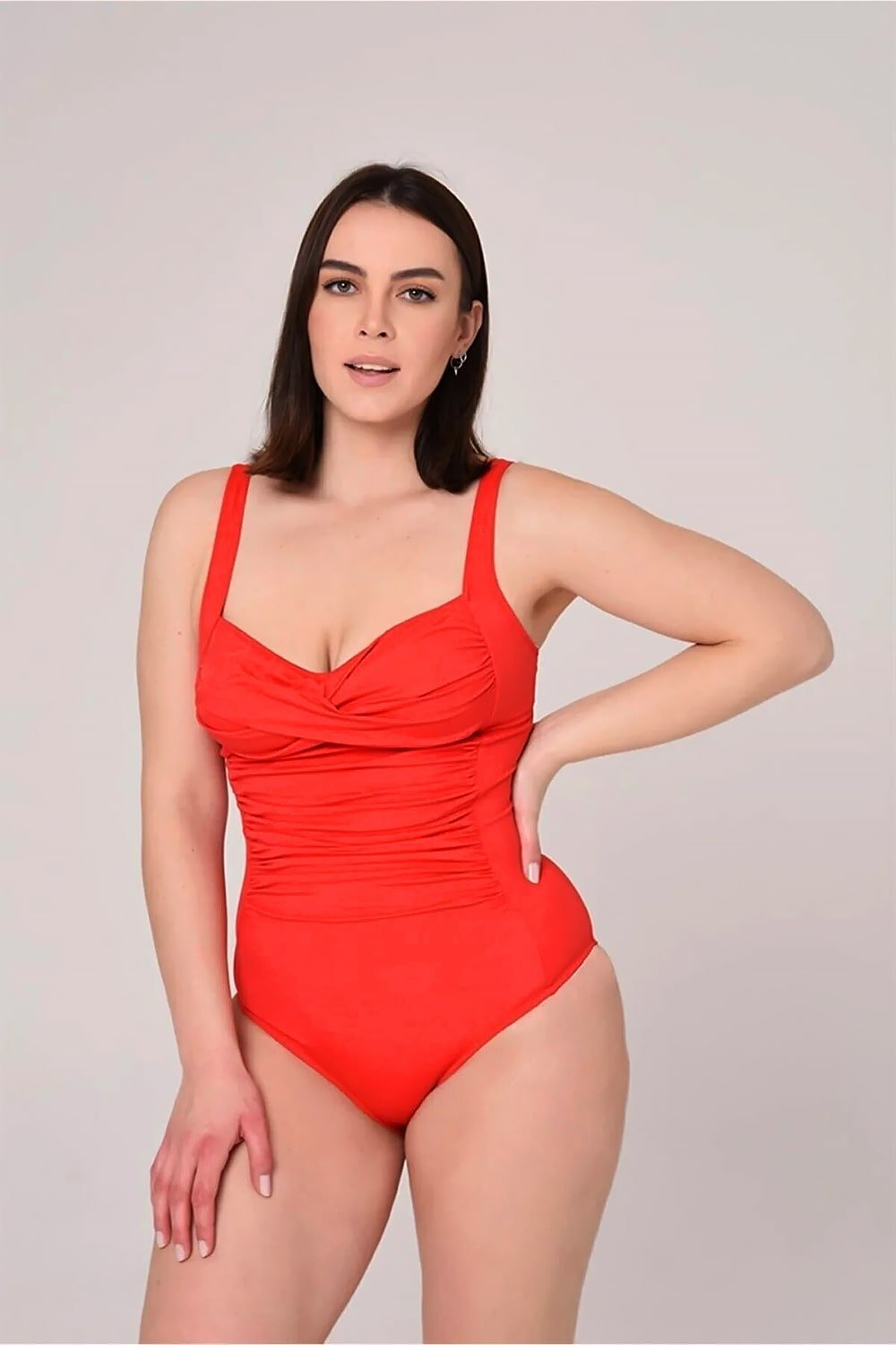 red-wholesale-big-size-recovery-swimsuits